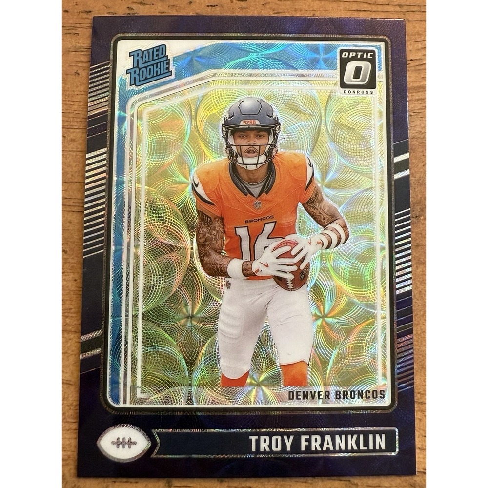 2024 Donruss Optic Purple Scope #294 Troy Franklin Rated Rookie Denver Broncos